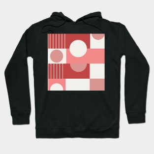 red white and beige pattern Hoodie